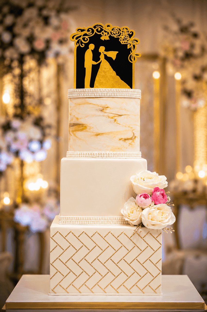 Gilded Silhouette Wedding