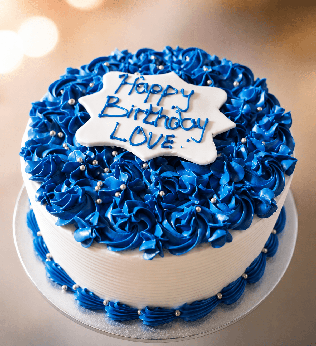 Cobalt Rosette Love