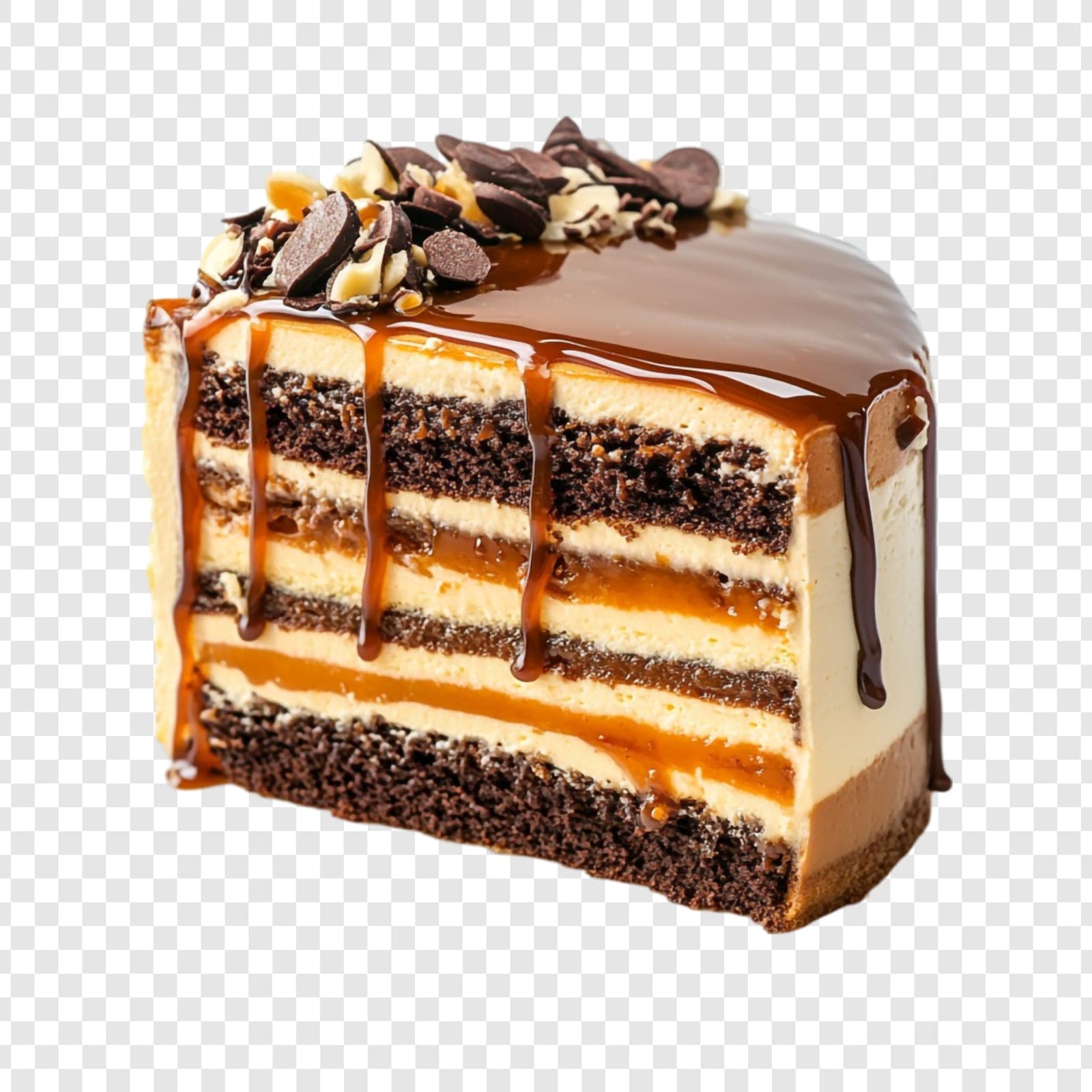 Salted Caramel Torte cake slice