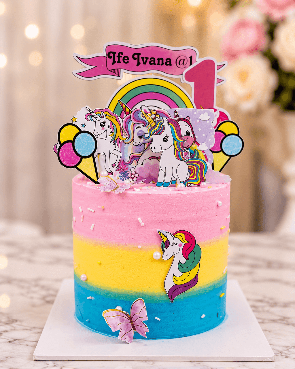 Unicorn Rainbow First Birthday